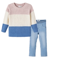Παιδική μπλούζα name it για κορίτσια tricouerta ροζ πλεκτές μπλούζες ζεστή μοντέρνες μακρυμάνικες ετών online2 | Παιδικό παντελόνι Name It για κορίτσια Absolute μπλε επώνυμα ετών εποχιακά καθημερινά online (1) 