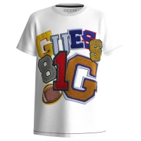 Παιδική μπλούζα Guess για αγόρια Baseball άσπρο επώνυμη καλοκαιρινή μακό άνετη ετών online (3)