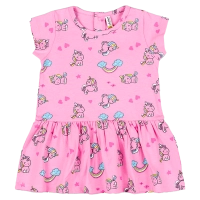 Παιδικό φόρεμα Losan για κορίτσια  unicorn paradise ροζ καθημερινό καλοακιρινό κοντομάνικο μακό ετών online (1)