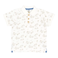 Βρεφική μπλούζα losan για αγόρια Island άσπρο 