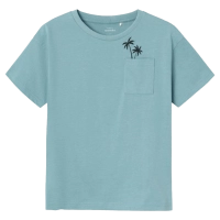 Παιδική μπλούζα Name it για αγόρια palms γαλάζιο καθημερινή καλοκαιρινή μακό βαμβακερή άνετη ετών online  (3)
