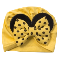 Βρεφικός σκούφος για κορίτσια mini mouse κίτρινο βρεφικά σκουφάκια βαμβακερά για το κεφάλι μηνών νεογέννητα