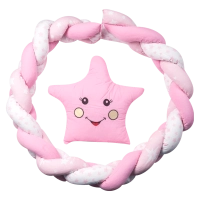 Βρεφική πλεξούδα για κούνια  sleeping star1 ροζ πάντες για κούνια μοντέρνες για μωράκια αγόρια κορίτσια online