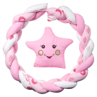 Βρεφική πλεξούδα για κούνια  sleeping star2 ροζ πάντες για κούνια μοντέρνες για μωράκια αγόρια κορίτσια online