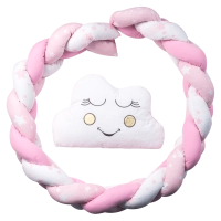 Βρεφική πλεξούδα για κούνια  sleeping cloud ροζ πάντες για κούνια μοντέρνες για μωράκια αγόρια κορίτσια online