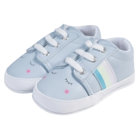 Βρεφικά παπούτσια για κορίτσια sleepy unicorn γαλάζιο παπουτσάκια αγκαλιάς για μωράκια μαλακά μηνών online