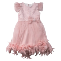 Bρεφικό αμπιγέ φόρεμα για κορίτσια Feather ροζ 
