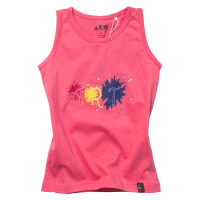 Παιδική μπλούζα AKO για κορίτσια art κοραλί αμάνικες μπλούζες καλοκαιρινές tshirt μοντέρνα ετών