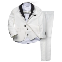 Παιδικό κουστούμι για αγόρια Triaxis άσπρο γάμο βάφτιση επίσημο κοστούμι παπιγιόν καλό ετών online (3)