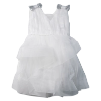 Παιδικό φόρεμα αμπιγέ για κορίτσια Pilar άσπρο 