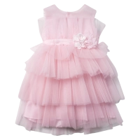 Βρεφικό φόρεμα αμπιγέ για κορίτσια Rosalias ροζ παρανυφάκι γάμο βάφτιση καλό τούλι ετών online (13)