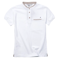 Παιδική μπλούζα Nukutavake πόλο για αγόρια alen άσπρο επώνυμο μοντέρνο καλοκαίρι αγορίστικη ετών για βόλτα online (3)