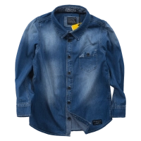 Παιδικό πουκάμισο Hashtag για αγόρια Unexpected μπλε τζιν οικονομικό άνετο καλό μοντέρνο ετών casual online
