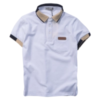 Παιδική μπλούζα Polo Hashtag για αγόρια Scenery άσπρο 