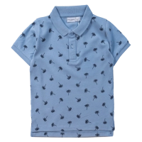 Παιδική μπλούζα Name it για αγόρια Palms γαλάζιο πόλο 