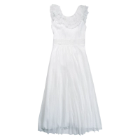 Παιδικό φόρεμα αμπιγέ για κορίτσια Luna άσπρο γάμο παρανυφάκι βάφτιση χρυσόσκονη καλό τούλι ετών online (1)