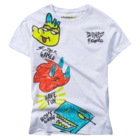 Παιδική μπλούζα Losan για αγόρια Dinos Friends άσπρο 