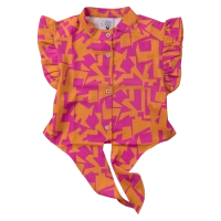 Παιδικό πουκάμισο Serafino για κορίτσια Sorbet καλοκαιρινά κοντά πουκάμισα 60s 70s Στυλ