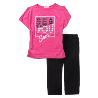 Παιδικό σετ ΝΕΚ για κορίτσια Sea you φούξια καλοκαιρινά σετάκια αθλητικά μακό με σοσρτσάκι ετών online (2)