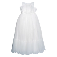 Παιδικό φόρεμα αμπιγέ για κορίτσια Selena άσπρο γάμο βάφτιση παρανυφάκι χρυσόσκονη καλό τούλι ετών online (1)