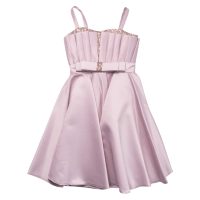 Παιδικό φόρεμα αμπιγέ για κορίτσια Zeta ροζ γάμο βάφτιση χρυσόσκονη καλό τούλι ετών online (1)