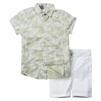 Παιδικό σετ με πουκάμισο New College για αγόρια Maldives πράσινο εντυπωσικά καλοκαιρινό επώνυμα ετών online (1)
