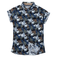 Παιδικό πουκάμισο New College για αγόρια Army mao μαο γιακάς μοντέρνα καλοκαιρινά κοντομάνικα ετών online (1)