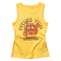 Παιδική μπλούζα Name it για αγόρια Ocean Adventure κίτρινο καθημερινή καλοκαιρινή μακό βαμβακερή άνετη ετών online (1)