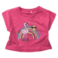 Παιδική μπλούζα Name it για κορίτσια Flamingo Roller φούξια 
