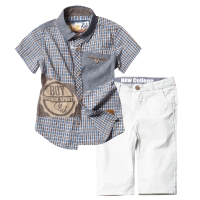 Παιδικό Πουκάμισο Mall Kids Outdoor γκρι καλοκαιρινά πουκάμισα αγορίστικα κοντομάνικα Online | Παιδική βερμούδα New College για αγόρια Whity Άσπρο αγορίστικες μοντένρες καλοκαιρινές 