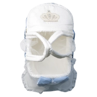 Βρεφική καλαθούνα για αγόρια Prince γαλάζιο βρεφικές καλαθουνες στέμμα βαμβακερά μαιευτήριο νεογέννητα μηνών (7)