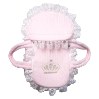 Βρεφική καλαθούνα για κορίτσια Queen ροζ  βρεφικές καλαθουνες στέμμα βαμβακερά μαιευτήριο νεογέννητα μηνών (9)