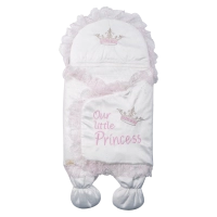 Βρεφικός υπνόσακος για αγόρια Little Princess ροζ στέμμα μοντέρνο νεογέννητο μαιευτήριο δώρο ζεστός online (7)