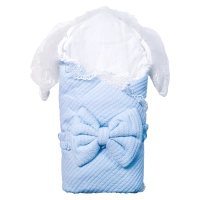 Βρεφικός υπνόσακος για αγόρια Bow γαλάζιο μοντέρνο νεογέννητο μαιευτήριο δώρο ζεστός online (2)