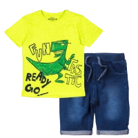 Παιδική μπλούζα Losan για αγόρια Fun Dino λαχανί καθημερινή καλοκαιρινή μακό βαμβακερή ετών online δεινόσαυρος (2) | Παιδική βερμούδα τζιν Losan για αγόρια summer kids μπλε μοντέρνες βερμούδες καλοκαιρινές jean ετών 