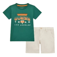 Παιδική μπλούζα GUESS για αγόρια Team 81 πράσινο επώνυμη καλοκαιρινή βαμβακερή καθημερινή άνετη ετών online (2) | Παιδική βερμούδα GUESS για αγόρια Sanji (2-7) μπεζ αγορίστικη καλοκαιρινή μοντέρνα ιδιαίτερη επώνυμη ποιοτική (3) 