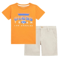 Παιδική μπλούζα GUESS για αγόρια Team 81 πορτοκαλί επώνυμη καλοκαιρινή βαμβακερή καθημερινή άνετη ετών online (2) | Παιδική βερμούδα GUESS για αγόρια Sanji (2-7) μπεζ αγορίστικη καλοκαιρινή μοντέρνα ιδιαίτερη επώνυμη ποιοτική (3) 