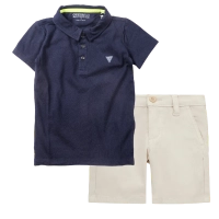 Παιδική μπλούζα Guess για αγόρια Solo μπλε καθημερινές επώνυμες ετών polo online (1) | Παιδική βερμούδα GUESS για αγόρια Sanji (2-7) μπεζ αγορίστικη καλοκαιρινή μοντέρνα ιδιαίτερη επώνυμη ποιοτική (3) 