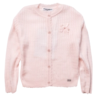 Παιδική ζακέτα Εβίτα για κορίτσια Gwen ροζ πλεκτή καλή εποχιακή βόλτα σχολείο οικονομική βαμβακερή ετών online (4)