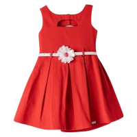 Παιδικό φόρεμα Εβίτα για κορίτσια Daisy κόκκινο μοντέρνο βόλτα καλοκαιρινό ετών casual online