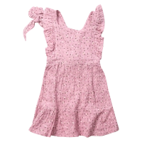 Παιδικό φόρεμα Εβίτα για κορίτσια Britney ροζ  καλοκαιρινά μακό καθημερινά φορέματα floral online (1)