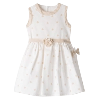 Παιδικό φόρεμα Εβίτα για κορίτσια Dots μπεζ 