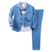 Παιδικό κουστούμι για αγόρια και παραγαμπράκια Rome γαλάζιο για γάμους και βαφτίσεις μπλε ετών