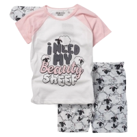Παιδική πιτζάμα Εβίτα για κορίτσια Sheep άσπρο καλοκαιρινές πιτζάμες μακό κοντομάνικες βαμβακερές ετών online (1)