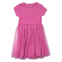Παιδικό φόρεμα Name it για κορίτσια Heart φούξια 