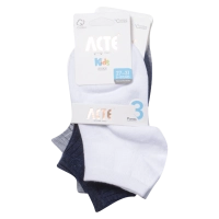 3 Παιδικές κάλτσες για αγόρια Acte γκρί μπλε άσπρο καθημερινές αγορίστικες online
