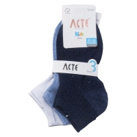 3 Παιδικές κάλτσες για αγόρια Acte μπλε ραφ άσπρο καθημερινές αγορίστικες online (1)