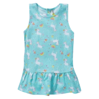Βρεφικό φόρεμα Losan για κορίτσια unicorn paradise γαλάζιο 