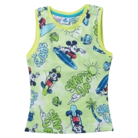Βρεφική μπλούζα Disney για αγόρια Mickey Surf λαχανί 