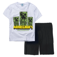 Παιδικό σετ Online για αγόρια Minecraft Creeper άσπρο καλοκαιρινά σετάκια οιικονομικά προσφορά ελληνικά φτηνά ετών Online (1)